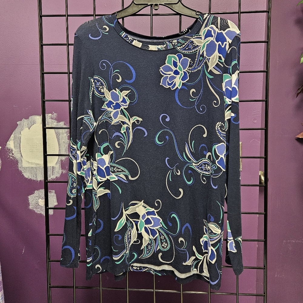 💙 womens shirt blue Chico's L